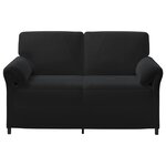 vidaXL Sofa 2 places Noir 158 x 83 x 95 cm Velours