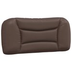 vidaXL Coussin de tête de lit marron 80 cm similicuir
