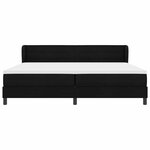 vidaXL Cadre de Lit avec Matelas Noir 200x200 cm Tissu