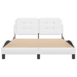 vidaXL Cadre de lit sans matelas Zadar blanc 120x200 cm similicuir