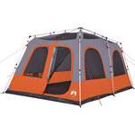 vidaXL Tente familiale dôme 8 personnes gris orange libération rapide