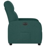vidaXL Fauteuil inclinable électrique Vert foncé Tissu
