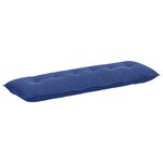 vidaXL Coussin de Dos Bleu police 160 x 50 cm Tissu en velours côtelé