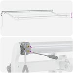vidaXL Auvent Rétractable Gris clair et Blanc