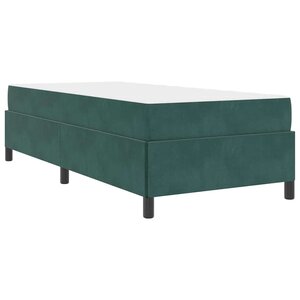 vidaXL Cadre de lit Vert foncé  vert et blanc 90 x 190 cm Velours