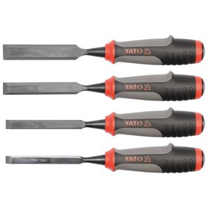 YATO Ensemble de 4 ciseaux à bois