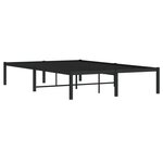 vidaXL Cadre de lit métal noir 120x190 cm