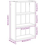 vidaXL Armoire murale de salle de bain Gris Sonoma 40 x 16 x 62 5 cm