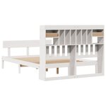 vidaXL Lit bibliothèque sans matelas blanc 140x200 cm bois pin massif