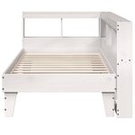 vidaXL Lit bibliothèque sans matelas blanc 90x200cm bois de pin massif