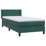 vidaXL Sommier à lattes de lit et matelas vert foncé 80x220 cm velours