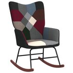 vidaXL Chaise à bascule avec tabouret Patchwork Tissu