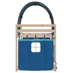 vidaXL Lit superposé sans matelas bleu 75x190 cm bois de pin massif