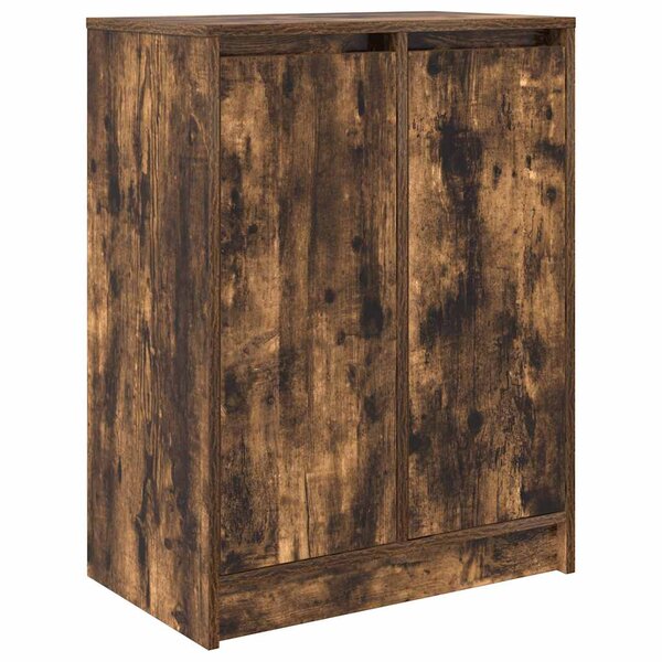 vidaXL Armoire à chaussures chêne fumé 57x34x76 cm bois d'ingénierie