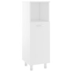 vidaXL Ensemble de meubles de salle de bain 4Pièces Blanc Bois ingénierie