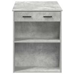 vidaXL Bureau avec tiroir et étagère gris béton bois d'ingénierie