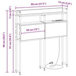 vidaXL Tête de lit avec étagère Sonoma gris 80 cm Bois d'ingénierie