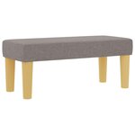 vidaXL Lit à ressorts avec matelas Taupe 90 x 190 cm tissu