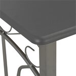 vidaXL Ensemble de bar 3 Pièces Bois et acier Anthracite