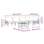 vidaXL Ensemble de canapé de jardin Anthracite Acier