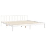 vidaXL Cadre de lit sans matelas blanc 200x200 cm bois massif de pin
