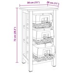 vidaXL Table d'appoint Marron Bois massif d'acajou