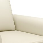 vidaXL Ensemble de canapés 2 Pièces avec coussins Crème Similicuir