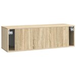 vidaXL Meuble TV mural Chêne Sonoma 98 x 31 x 30 cm Bois d'ingénierie