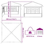 vidaXL Tente de fête pop-up 288 x 288 x 245 cm Anthracite Tissu Oxford