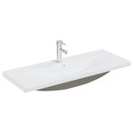 vidaXL Armoire d'évier avec lavabo intégré Blanc Aggloméré