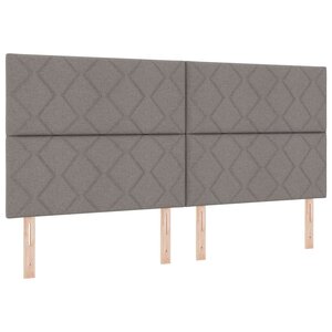 vidaXL Tête de lit avec des lumières à LED Réglable Taupe 200 cm tissu