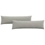 vidaXL Coussins de canapé 2 Pièces Gris clair 145 x 40 cm tissu