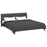 vidaXL Duvet d'été simple Noir et anthracite 200 x 200 cm Microfibre