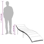 vidaXL Chaise longue et coussin gris clair 55x199x50 cm résine tressée