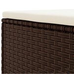 vidaXL Salon de jardin 6 Pièces avec coussins Marron Résine tressée