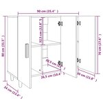 vidaXL Buffet chêne sonoma 90x34x80 cm bois d'ingénierie