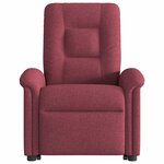 vidaXL Fauteuil inclinable électrique rouge bordeaux tissu