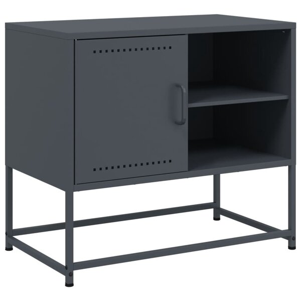 vidaXL Meuble TV rose 100 5x39x60 5 cm acier