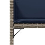 vidaXL Chaises de jardin avec coussins lot de 4 gris résine tressée