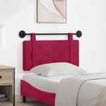 vidaXL Tête de lit suspendue Bordeaux Velours