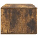 vidaXL Meuble TV mural Chêne fumé 99 x 41 x 30 cm Bois d'ingénierie