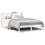 vidaXL Cadre de lit sans matelas blanc 140x200 cm bois de pin massif