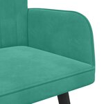 vidaXL Sofa 2 places Turquoise 115 x 61 x 87 cm Velours