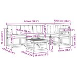 vidaXL Ensemble de canapés d'extérieur 6 Pièces Naturel et Beige