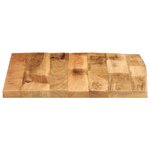 vidaXL Dessus de table 40x40x2 5 cm bord vif bois massif manguier brut