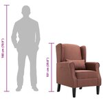 vidaXL Fauteuil marron tissu