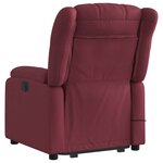 vidaXL Fauteuil inclinable de massage Rouge bordeaux Tissu