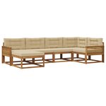 vidaXL Ensemble de canapés d'extérieur 6 pc Naturel et Beige