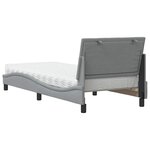 vidaXL Lit avec matelas Hanko gris clair 80x200 cm tissu