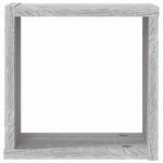 vidaXL Étagères Murales 4 Pièces Gris 26 x 15 x 26 cm Bois d'ingénierie